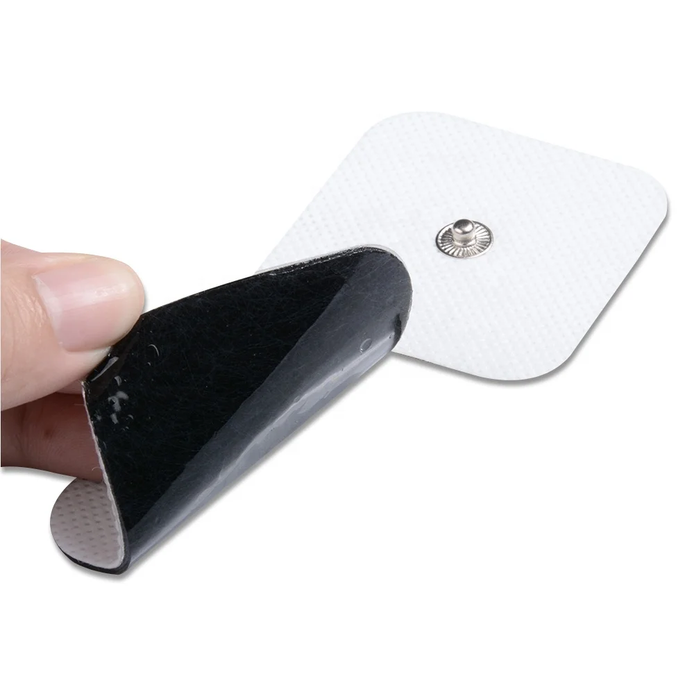 CE approved TENS snap electrode pad with carbon bearing pad for stimulate muscle adhesive electrode pads