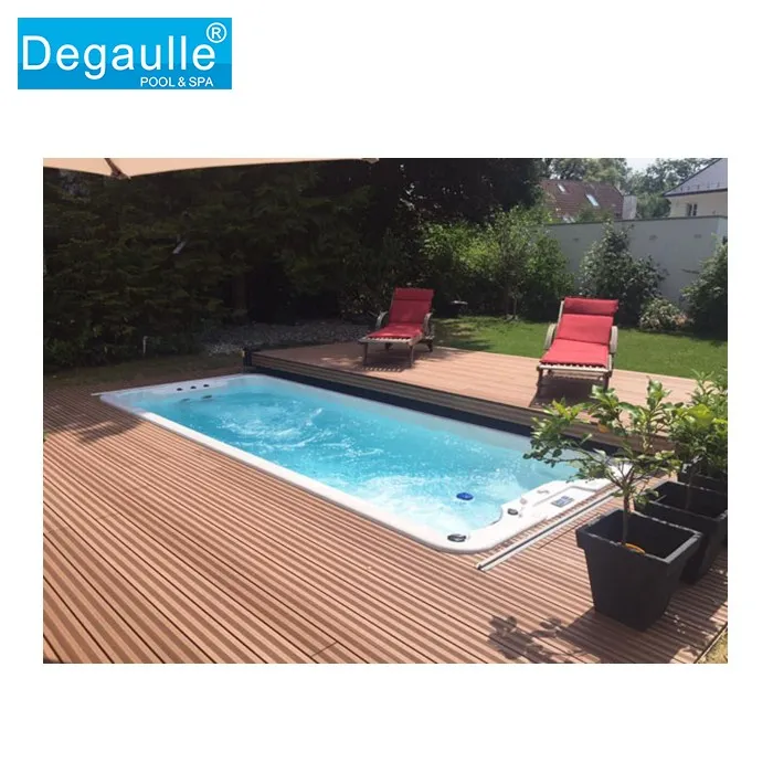 Degaulle Infinity Edge Pool Swim Spa for Sale Rooftop Infinity Pool with Endless Pool Jet