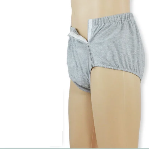 Full open nursing pant top care underwear easy take off patient panties men boxer briefs