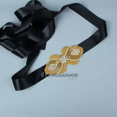 wedding sash diamante rhinestone flower personalize wedding dress belt colorful bead