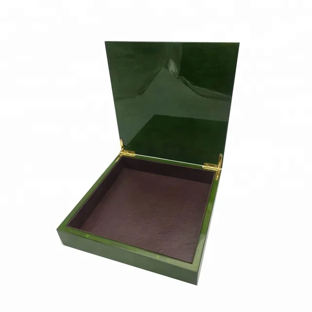 
custom design piano green lacquer finish hot sale luxury wooden chocolate box 