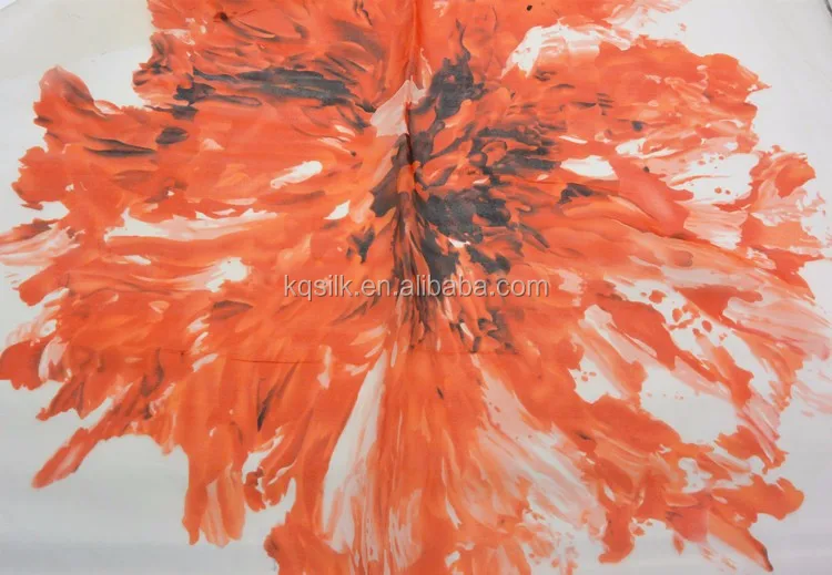 
nature romantic transparent big floral daisy print pure silk organza 