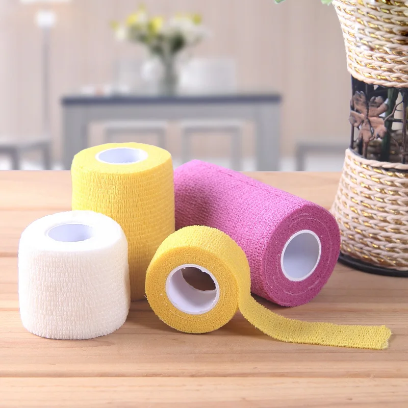 Disposable Self Adhesive Cohesive Elastic Bandage With colorful For Sport and Patient