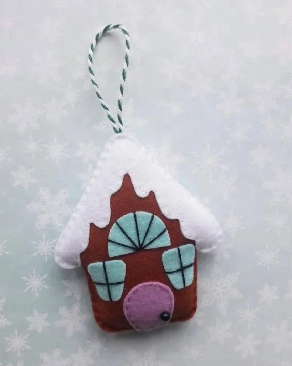 5 Pieces Christmas Tree Hanging Decorations Felt Christmas Ornaments for Home Decor
