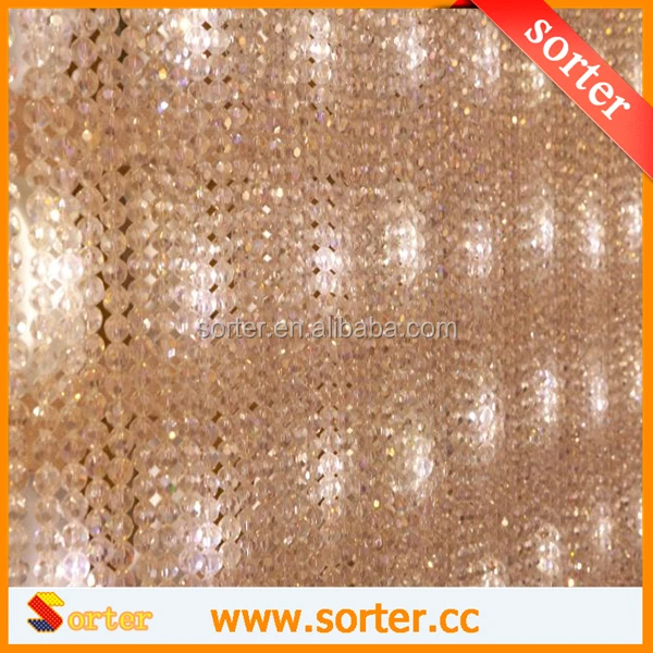 Crystal Round Beaded Strand Curtain partition for Room Divider Blinds