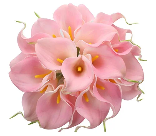 Calla Lily Bridal Wedding Bouquet Head Latex Real Touch Flower Bouquets