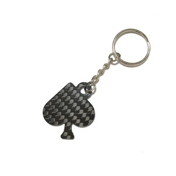 Professional carbon fiber custom made cnc machining skull shape custom carbon fiber keychain, OEM custom carbon fiber gifts