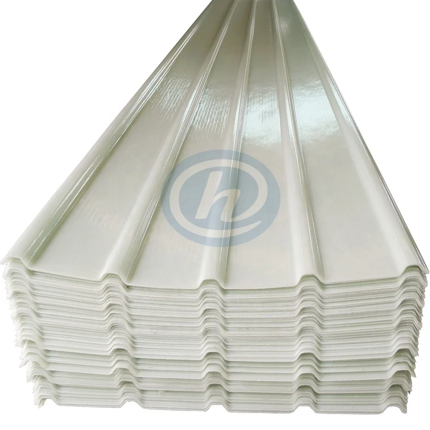 Higoal FRP Bi-color roof sheet corrugated panel plastic roofing sheet