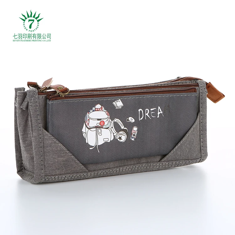 Large Capacity Pencil Case School Supplier Cute Pencil Bag Student Customized Canvas Pencil Case