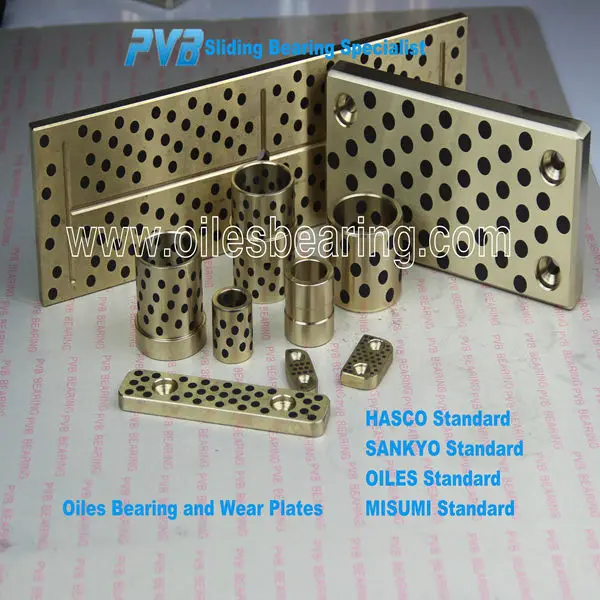 2961.71 bearingof FIBRO standard, flat guide bars, bronze with non-liquid lubricant