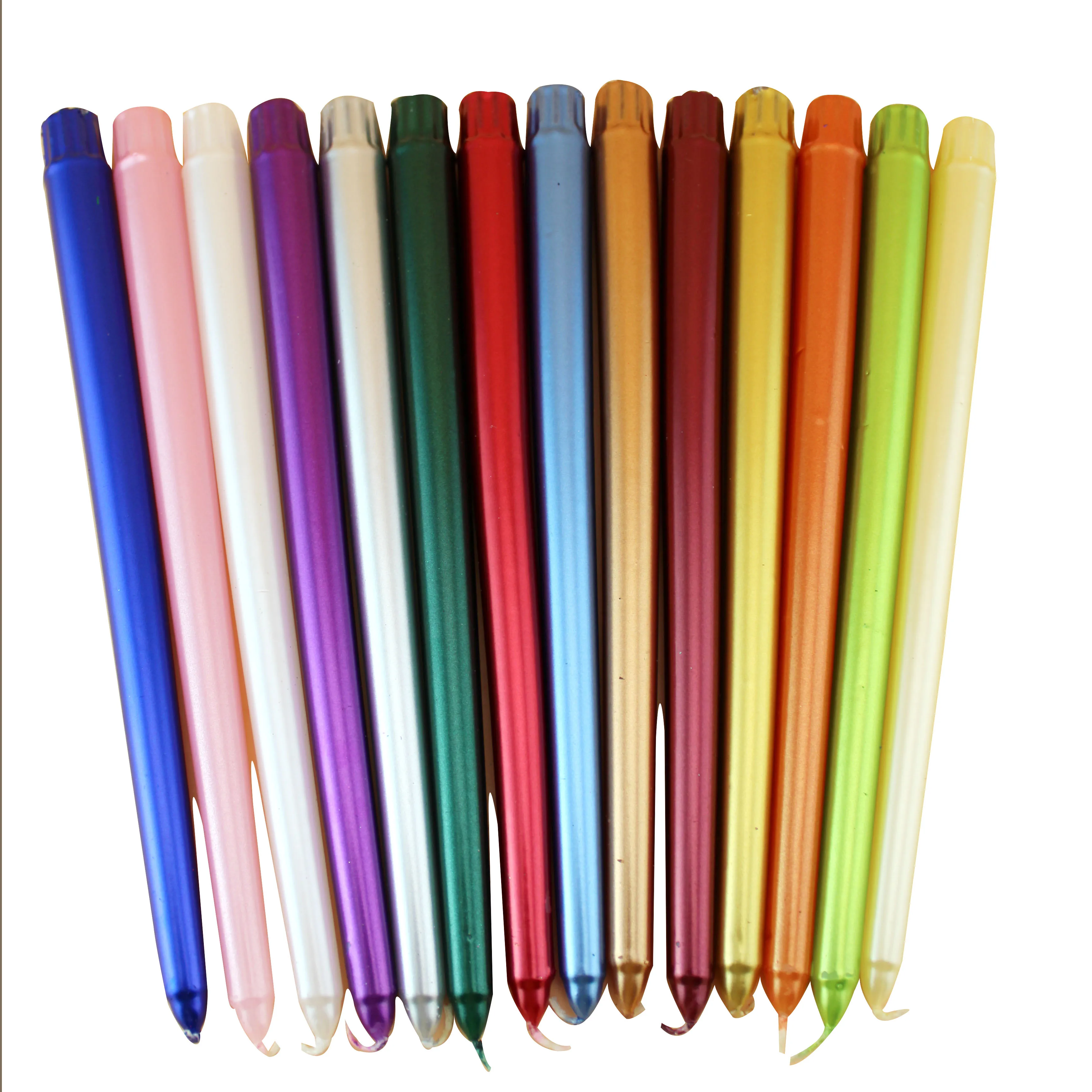 
Allite 6 inch / 8 inch / 10 inch / 12 metallic painted taper candle for romantic dinner 