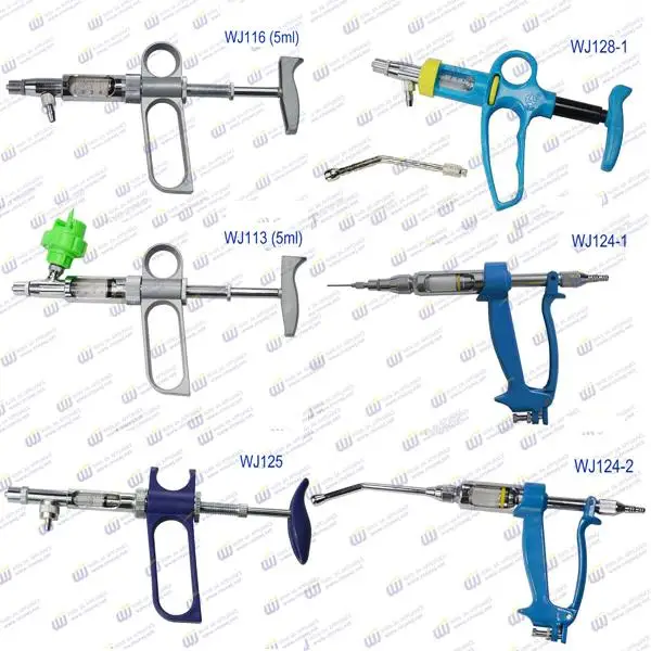 30ml, 50ml Veterinary Semi-Automatic Metal revolver syringe gun