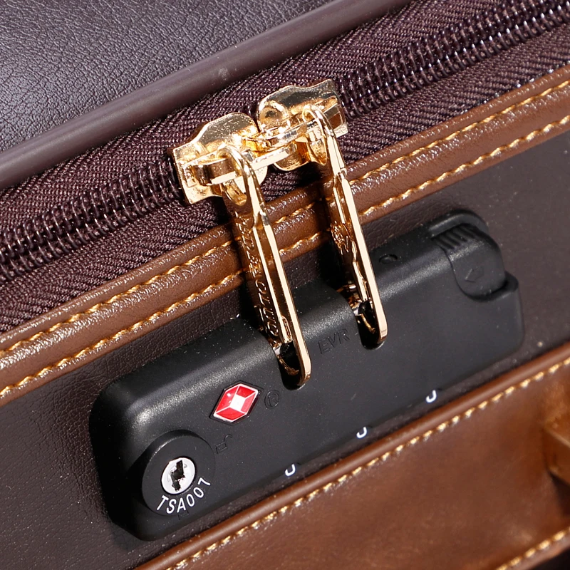 
Hot-selling luggage suitcase Polyurethane leather pull rod luggage set pull rod suitcase 3 sets 