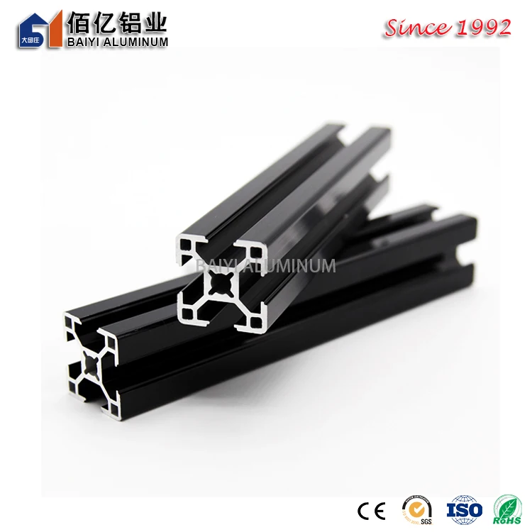 Черный анодированный алюминиевый профиль для экструзии 80 мм x 20 мм