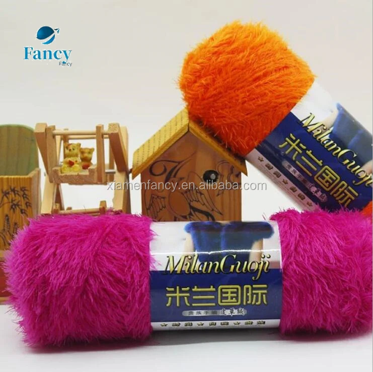 Новая мода 100 г/skein Двусторонняя пряжа шерпа шерсти перо пряжи наивысшего качества фантазии трикотажной пряжи