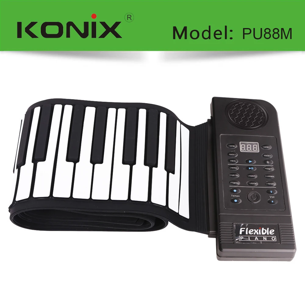 88 key folding portable entry keyboard student children beginner electronic hand wholesale roll piano