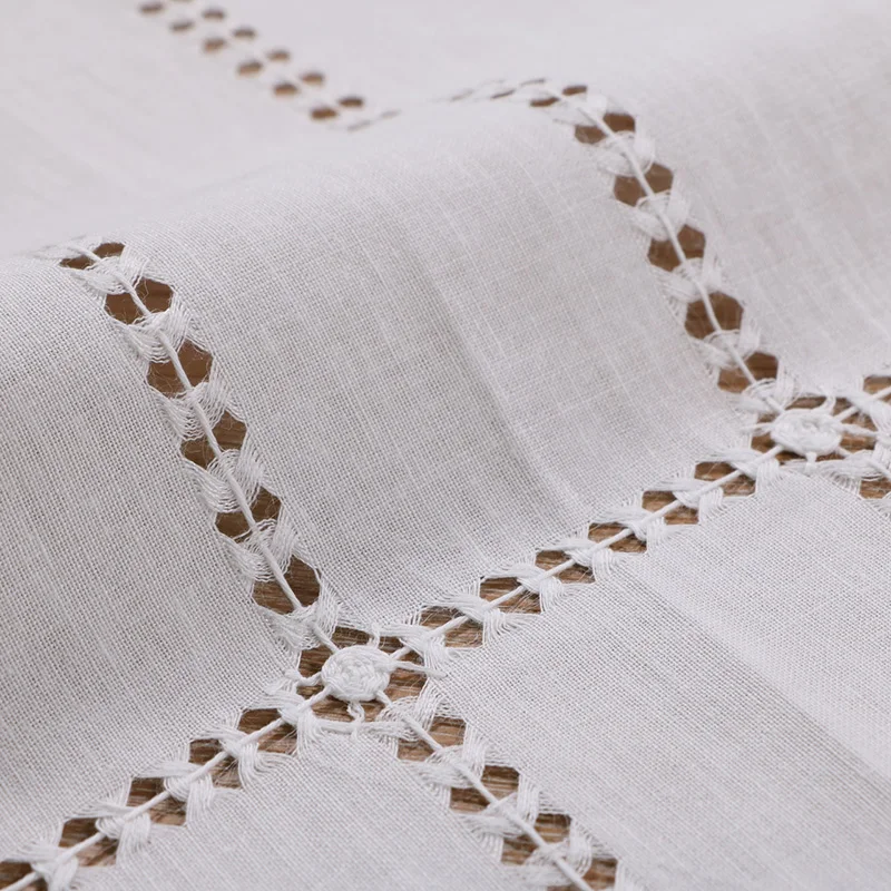 
CL001: classic white ramie/cotton hand made / handmade drawn thread work curtain 