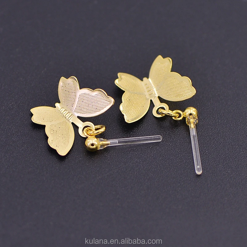 Japanese big dangle butterfly earrings resin earring BU5091