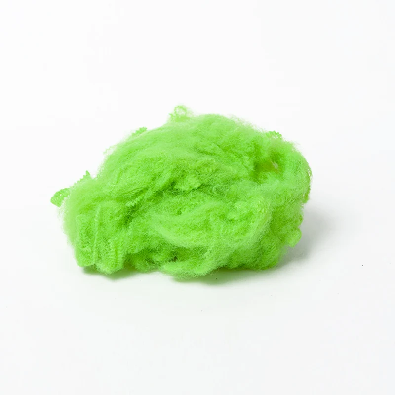 Colored polyester staple fiber with great grade for nonwovens