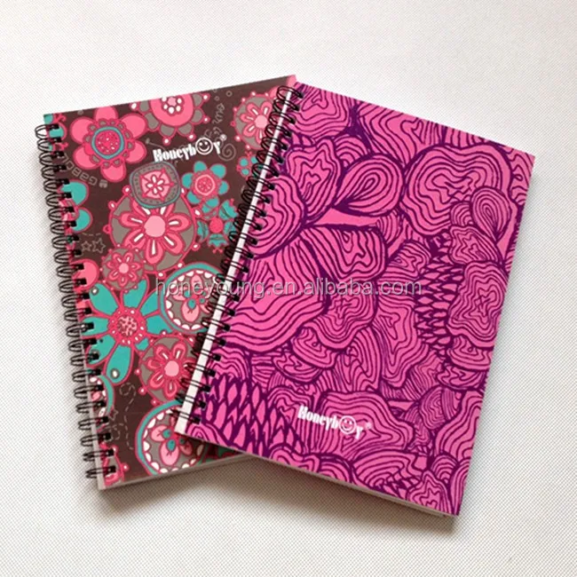 cute noble school students high quality colorful pretty hardcover spiral notebooks