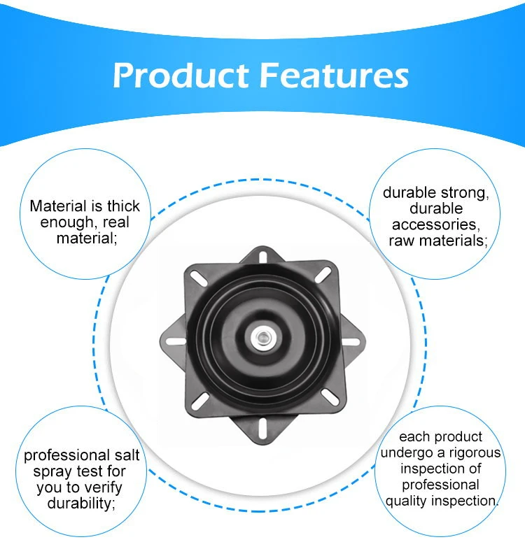 A02 rotating mechanism revolving chair parts ball bearing swivel plate  for furniture