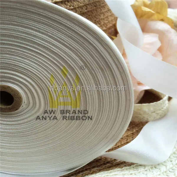 
retail high quality 25mmX90m/roll undyed raw white 100% pure silk ribbon of embroidery 