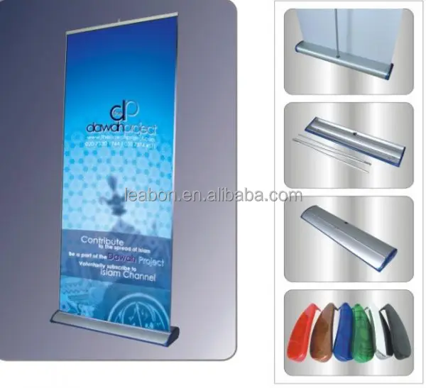 High quality aluminum retractable roll up banner stand for advertising