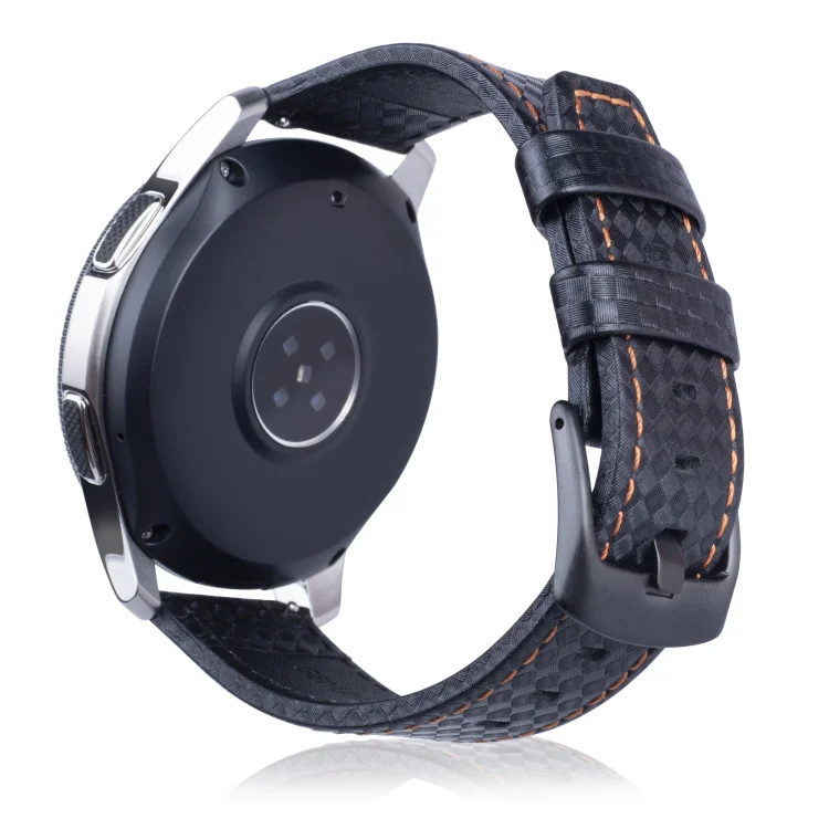 Quick Release Carbon Fiber Leather Band Watch Strap Belt for Samsung Galaxy watch/Gear S3