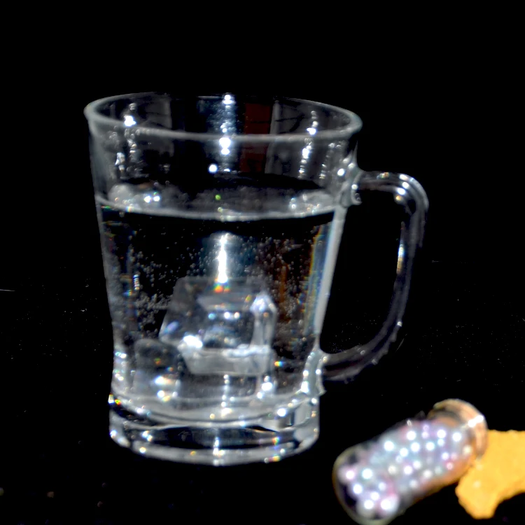 
machine pressed glass tea cups Coffee Cups with handle 