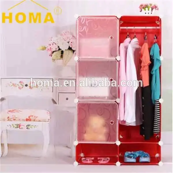 пластиковые складные простая конструкция складной ткань гардероб( одежды шкаф)