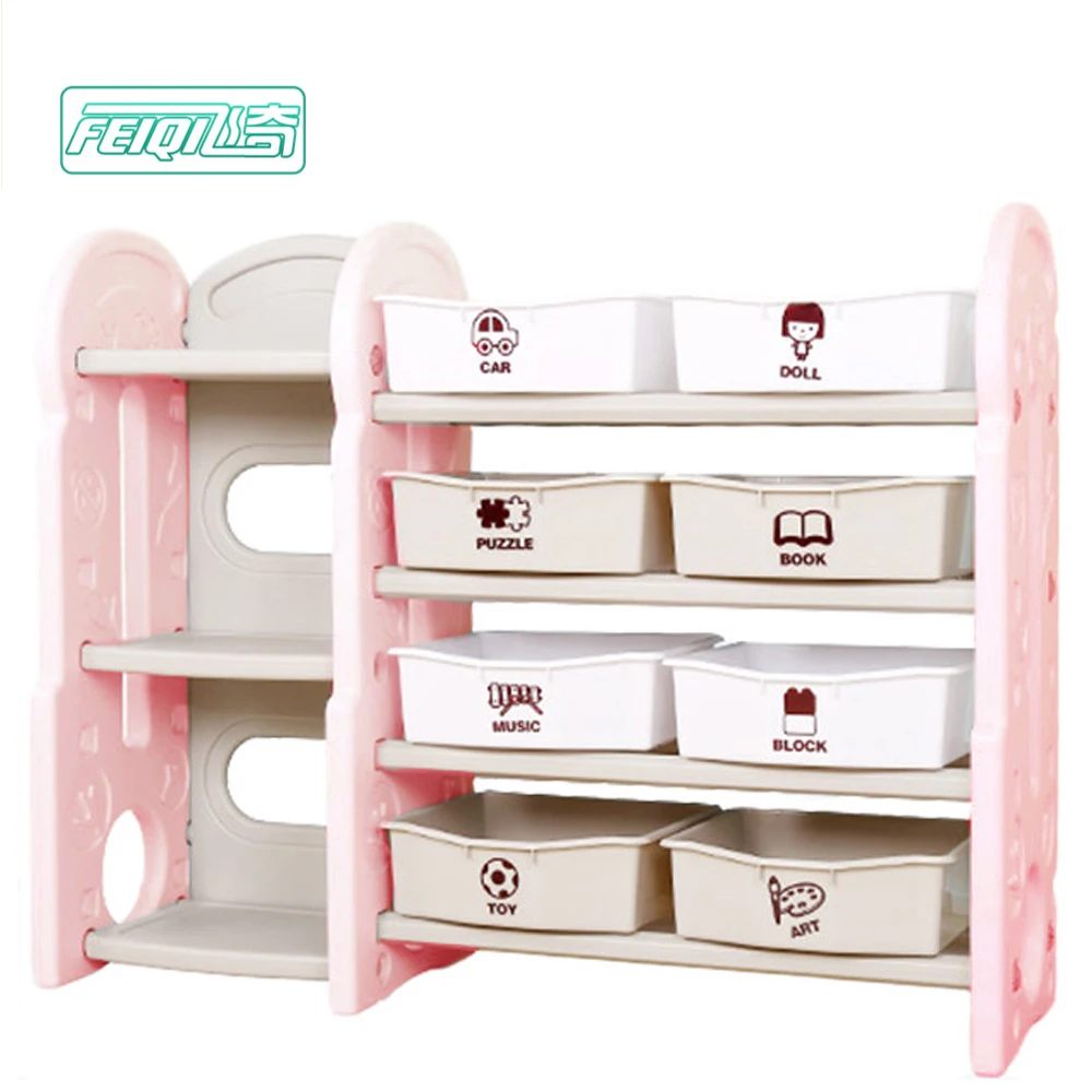 Kids preschool toys storage plastic toys shelves