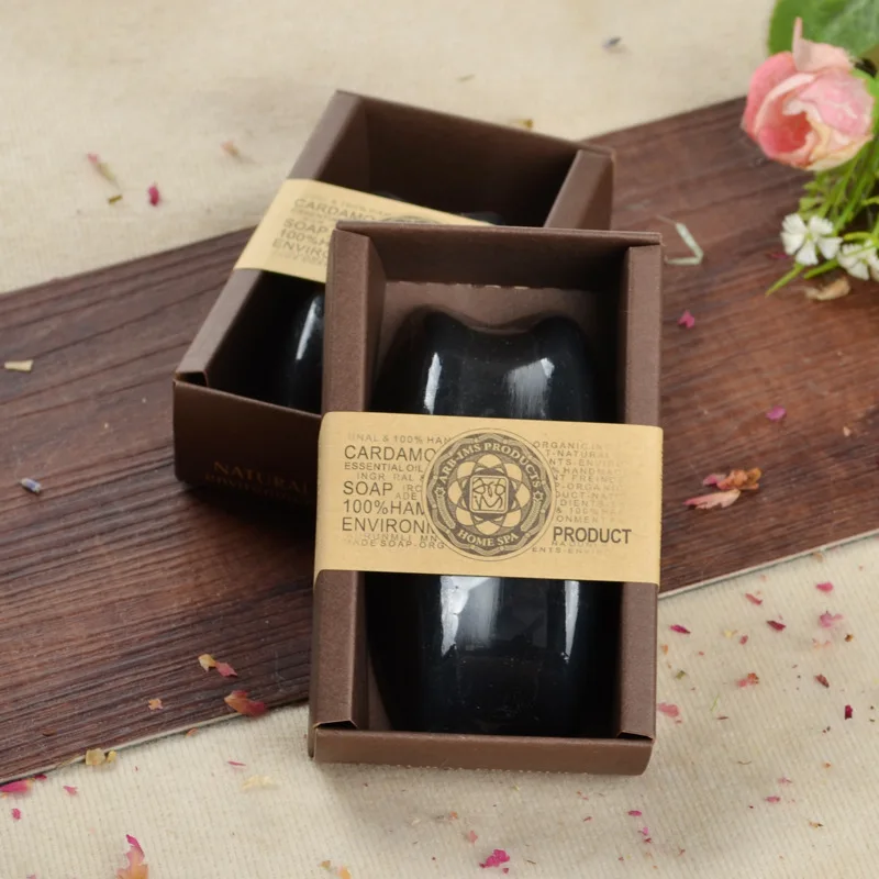 All natural Castile Charcoal Shaving Facial Detox Black Bamboo Charcoal Soap for Acne