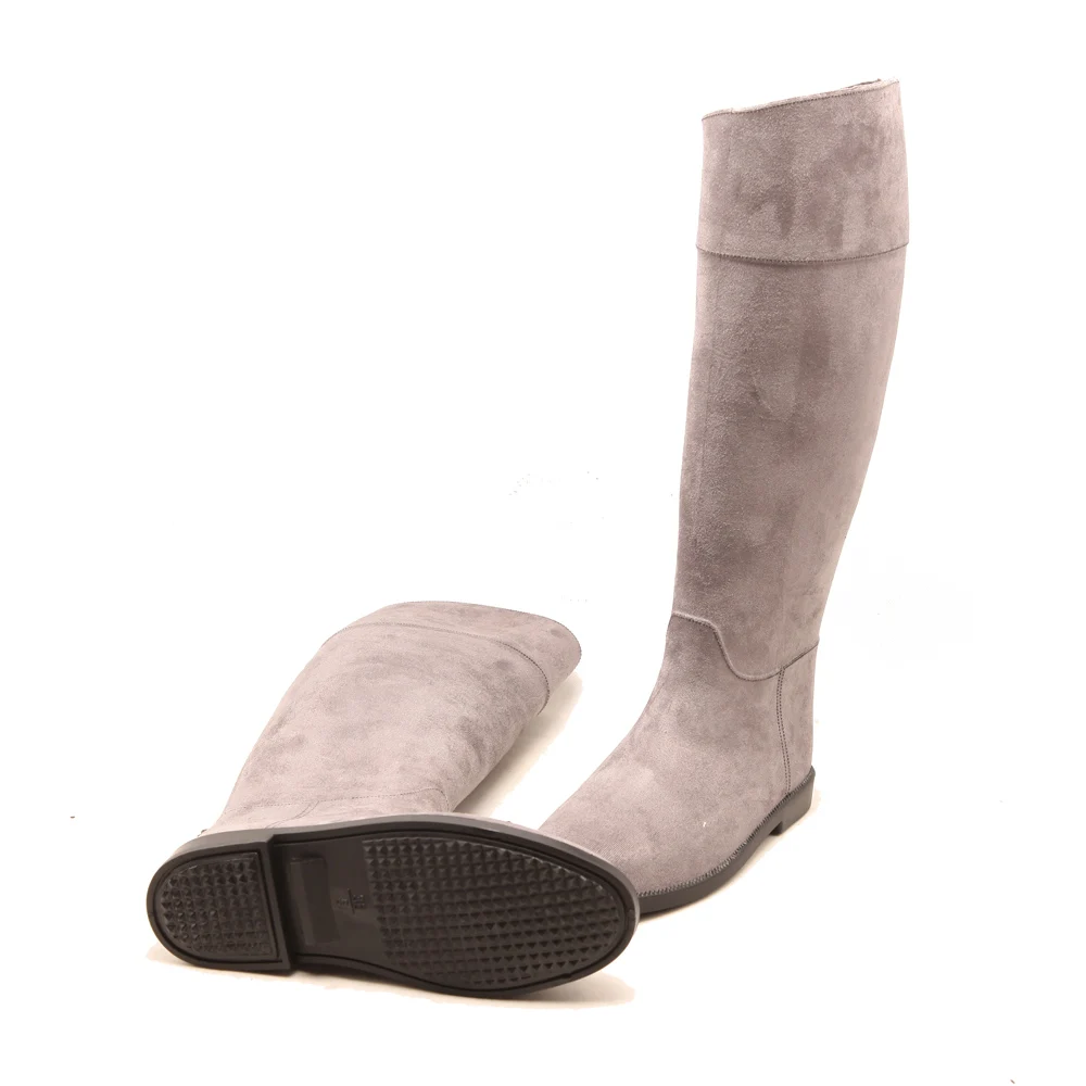 
High quality PVC ladies high suede warm high tube women rain boots 