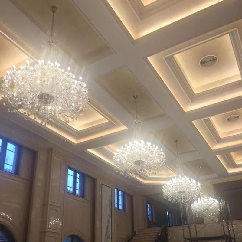 Modern hotel crystal large commercial chandeliers