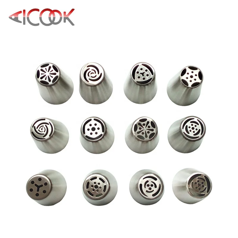 Different styles cake decorating russian nozzles