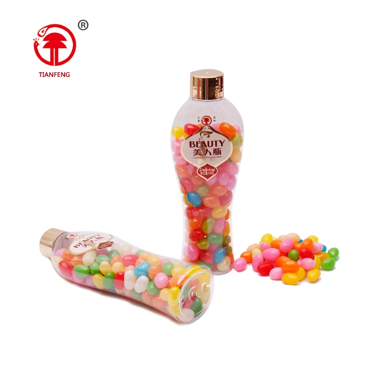Halal coconut fruit flavor jelly sweet confectionery jellies gummy candy jelly bean iso 22000 in bottle