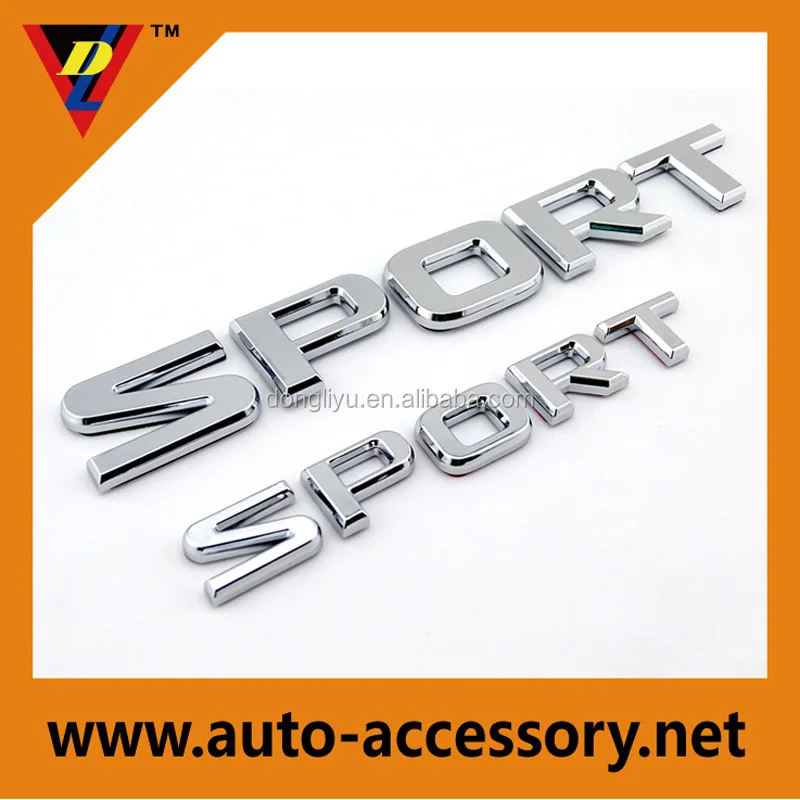 Plastic Chrome Letter Sports Car Badges and Emblems