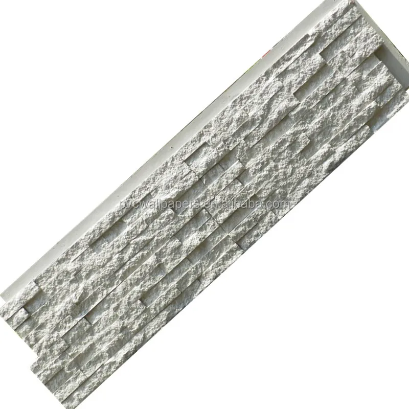 PU grey brick wall panels faux stone panels for interior and exterior decoration