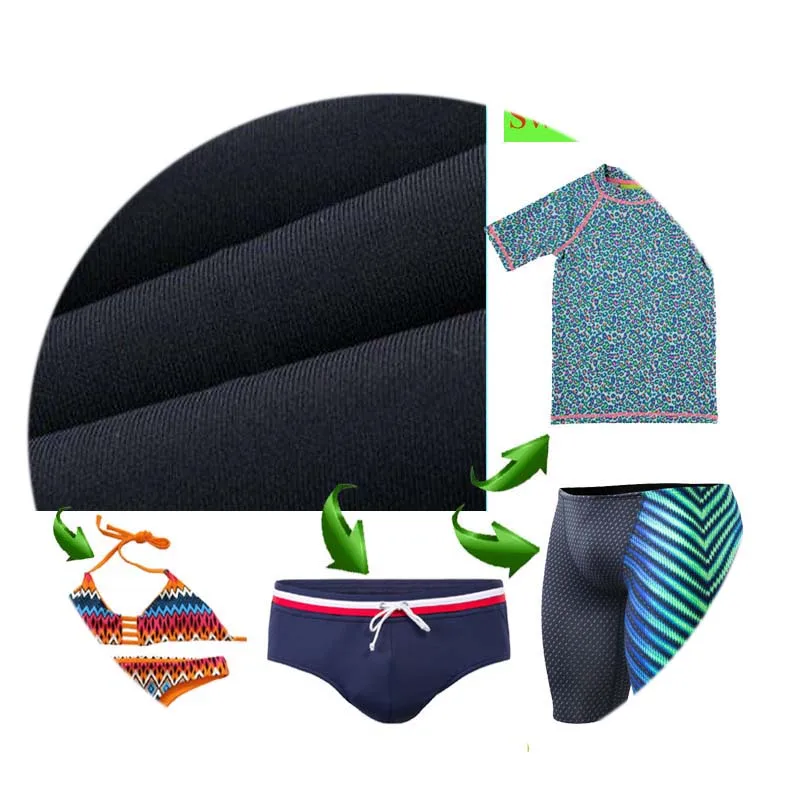 200pcs OEM swimwear bikini fabric gsm 190g to 200g nylon/polyamide spandex fabric for swimsuit oeko tex certificate knitted lycra fabric