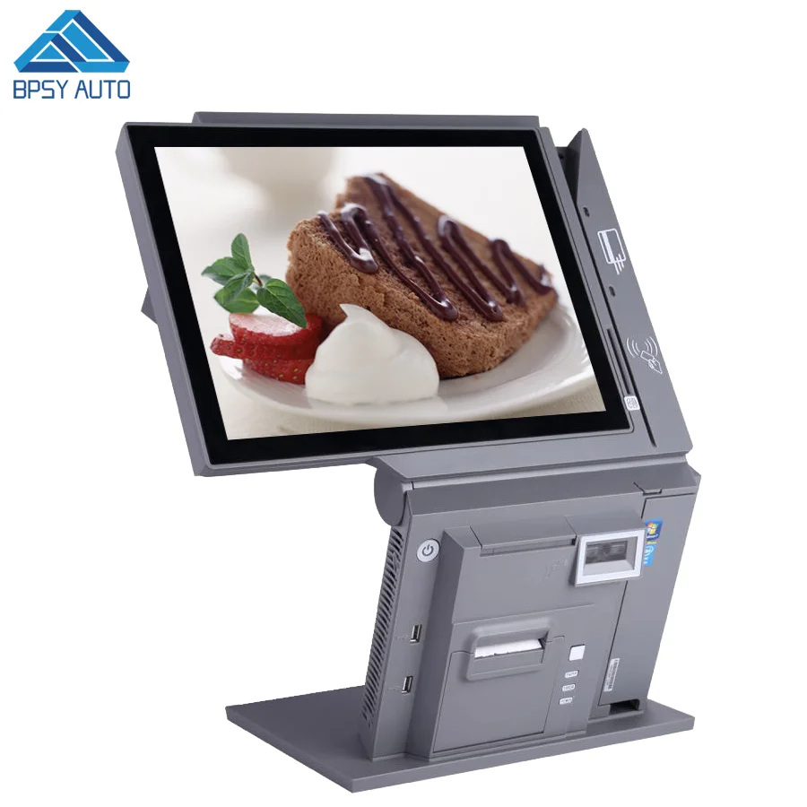 15Inch All In One POS Terminal NFC POS Machine with 58mm Printer QR Barcode Scanner and NFC Reader