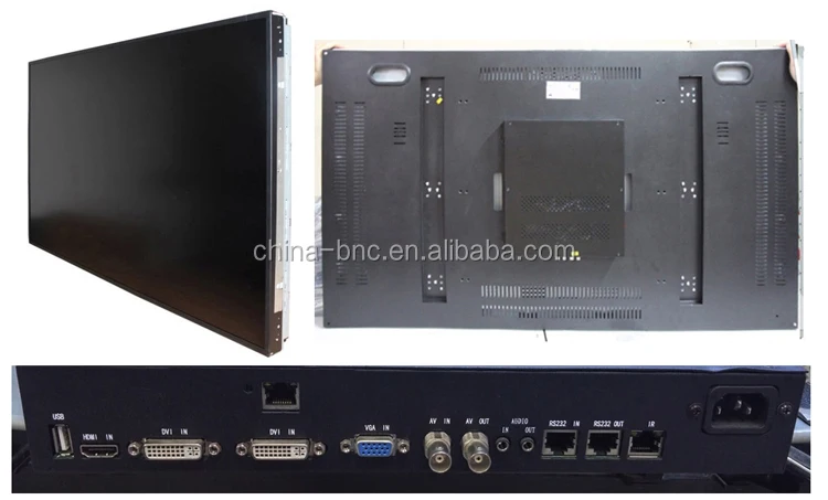 49inch panel 3.5mm narrow bezel UHD resolution lcd video wall monitor 0.88 mm Commercial LCD Screen Display