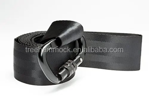 Adjustable Durable and Safety Hanging strap with Heavy duty D ring Hooks tree swing hanging strap