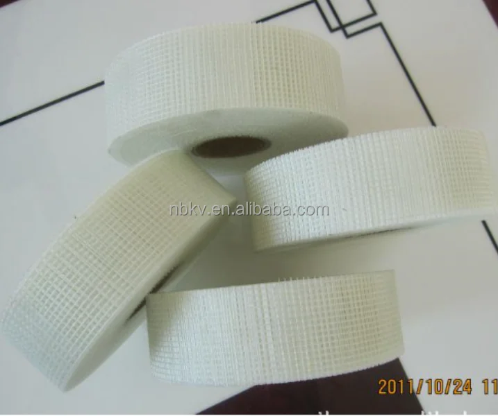 Alkali Resistance ISO9001 Certified Drywall Joint Tape Waterproof Fiberglass Rubber Material Mesh Masking No Adhesive Tape