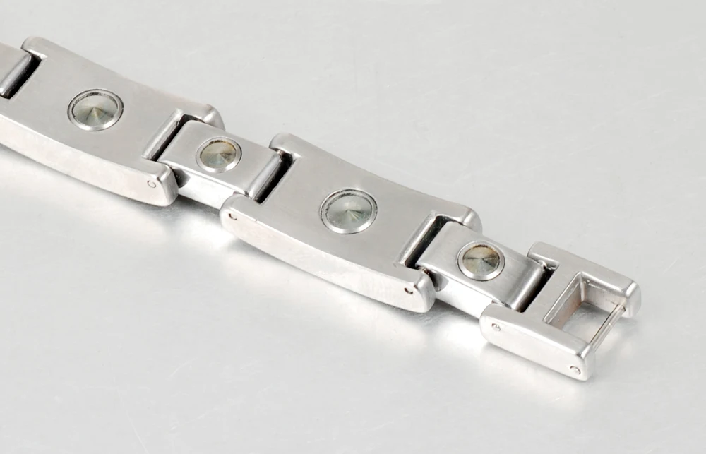 Energinox Wholesale 99.999% Pure Germanium Magnetic Anti-scratch Titanium Bracelet With Black Onyx Stone For Couples