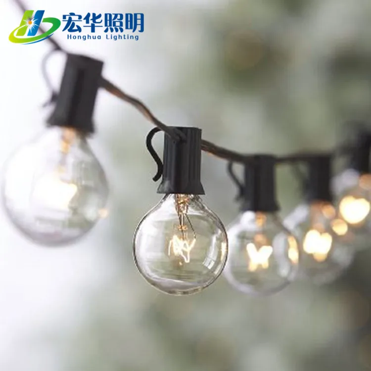 Новая Погодостойкая винтажная гирлянда с лампочками средней длины для украшения Рождественского праздника дня рождения