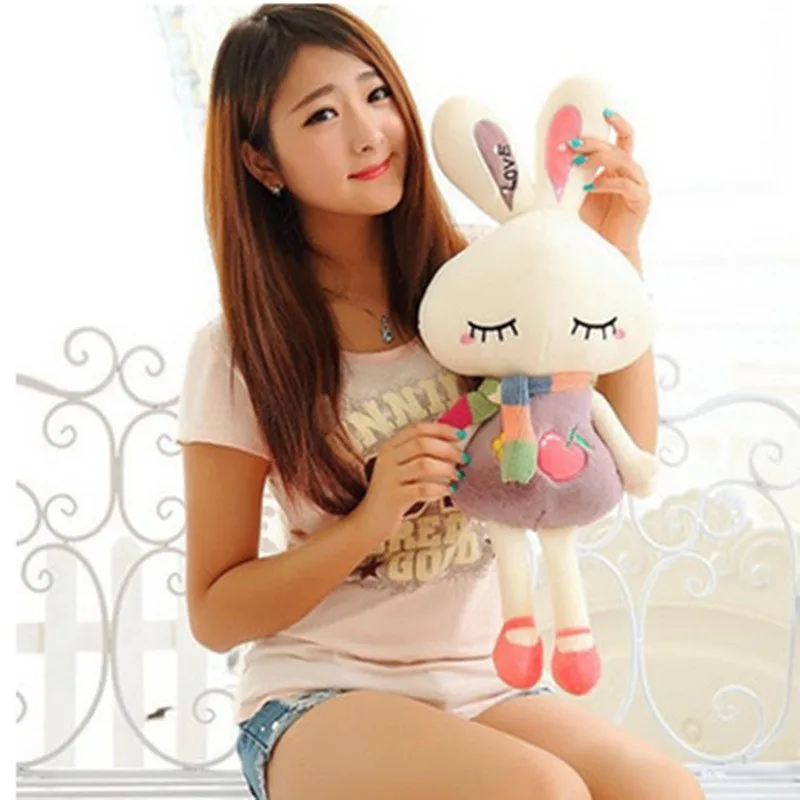 New children type valentine plush rabbit animal stuffed toy