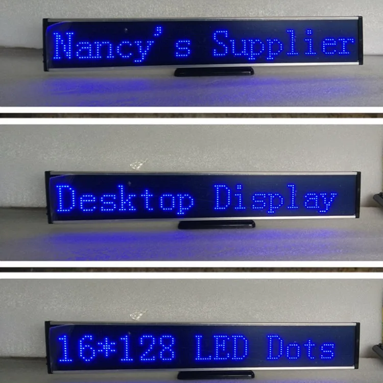
Hot Sale Multilingual Various Size Scrolling Message Advertising Board 16x64,16x96,16x128 LED Desktop Display 