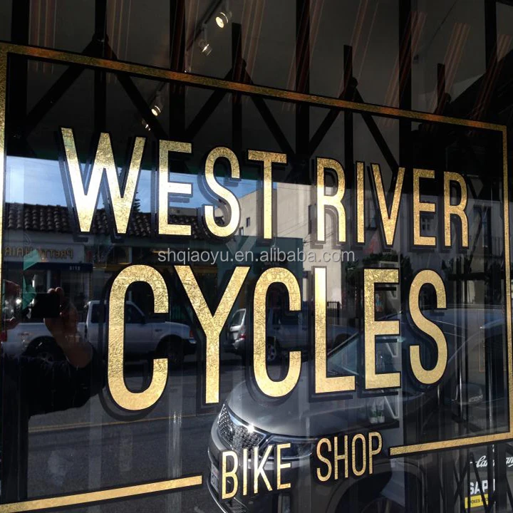 Черная наклейка с надписью на окно с прозрачным фоном для магазина и автомобильной рекламы