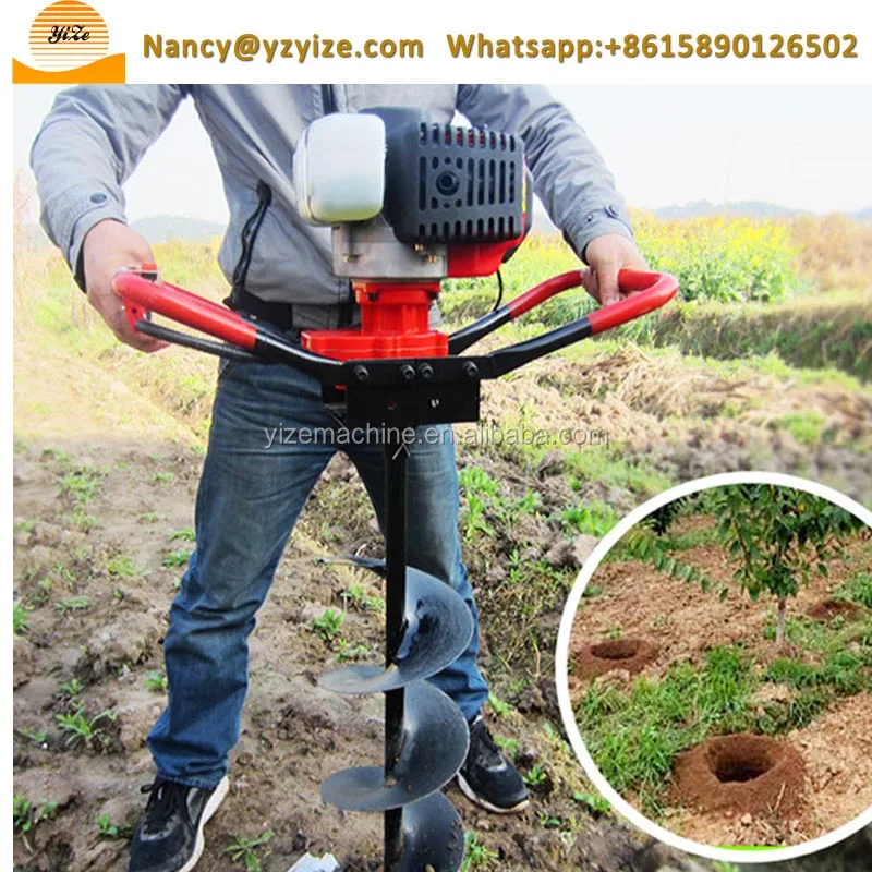 Small digging machine ground hole drill earth auger ice driller