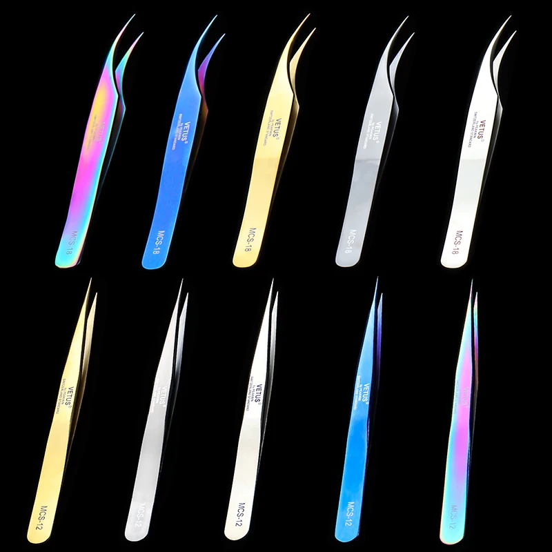 Vetus Custom label Makeup tools tweezers for eyelash extension eyebrow tweezers